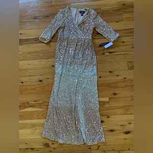 Gold sequin dress